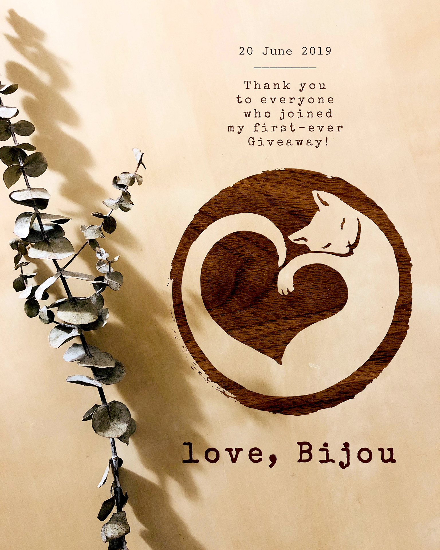 Lovebijouco First Giveaway Thank You Announcement